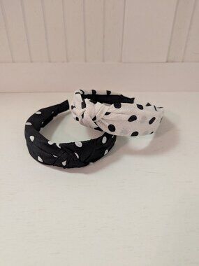 Black & White Polka dot headbands
